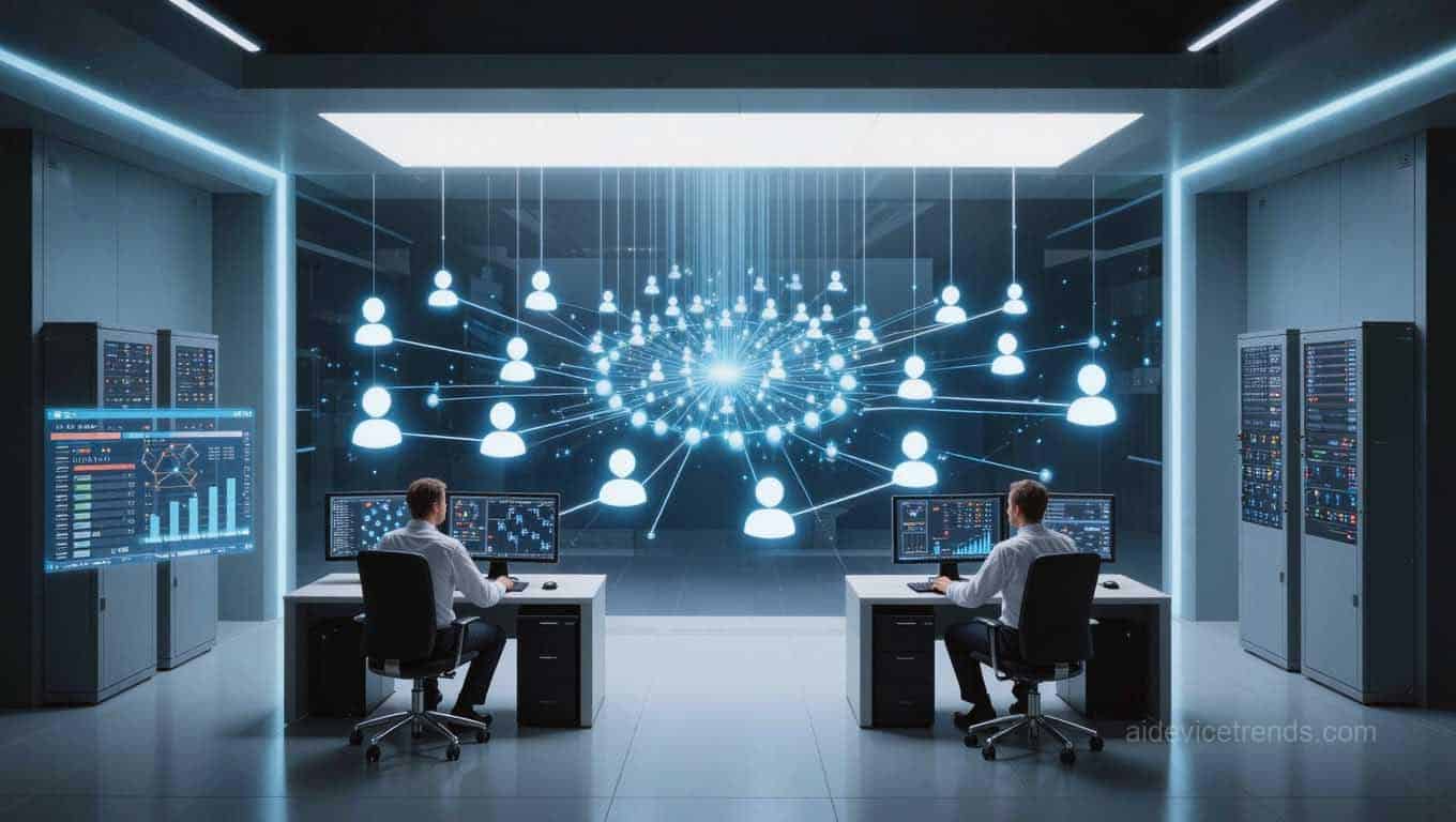 A company is managed through thousands of AI agents