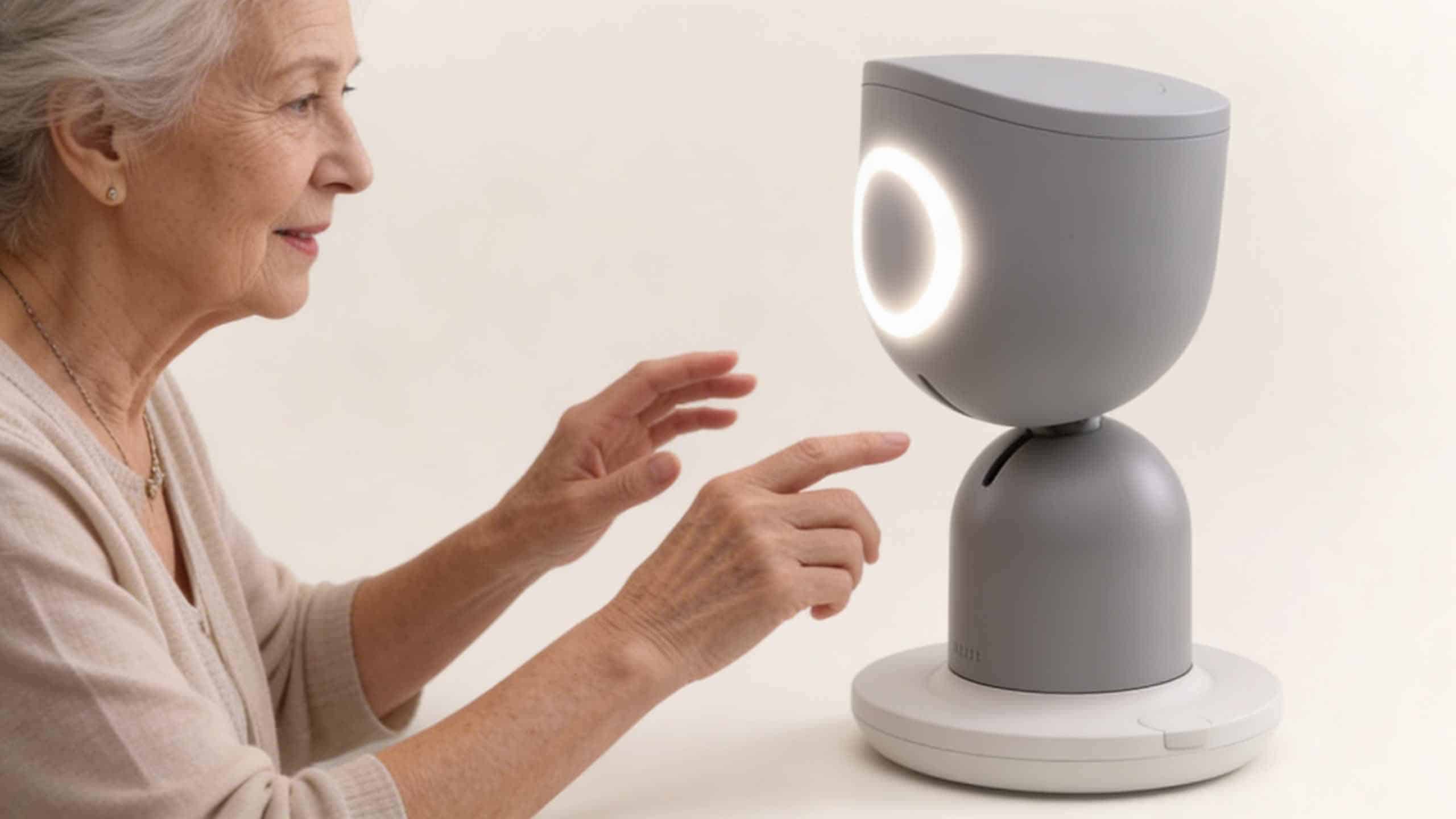 ai nurse accompanying an elderly woman