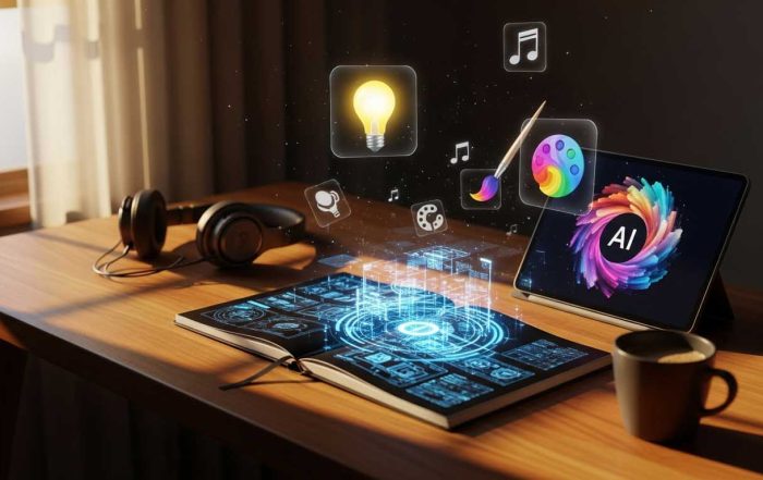 An AI works creatively with ideas