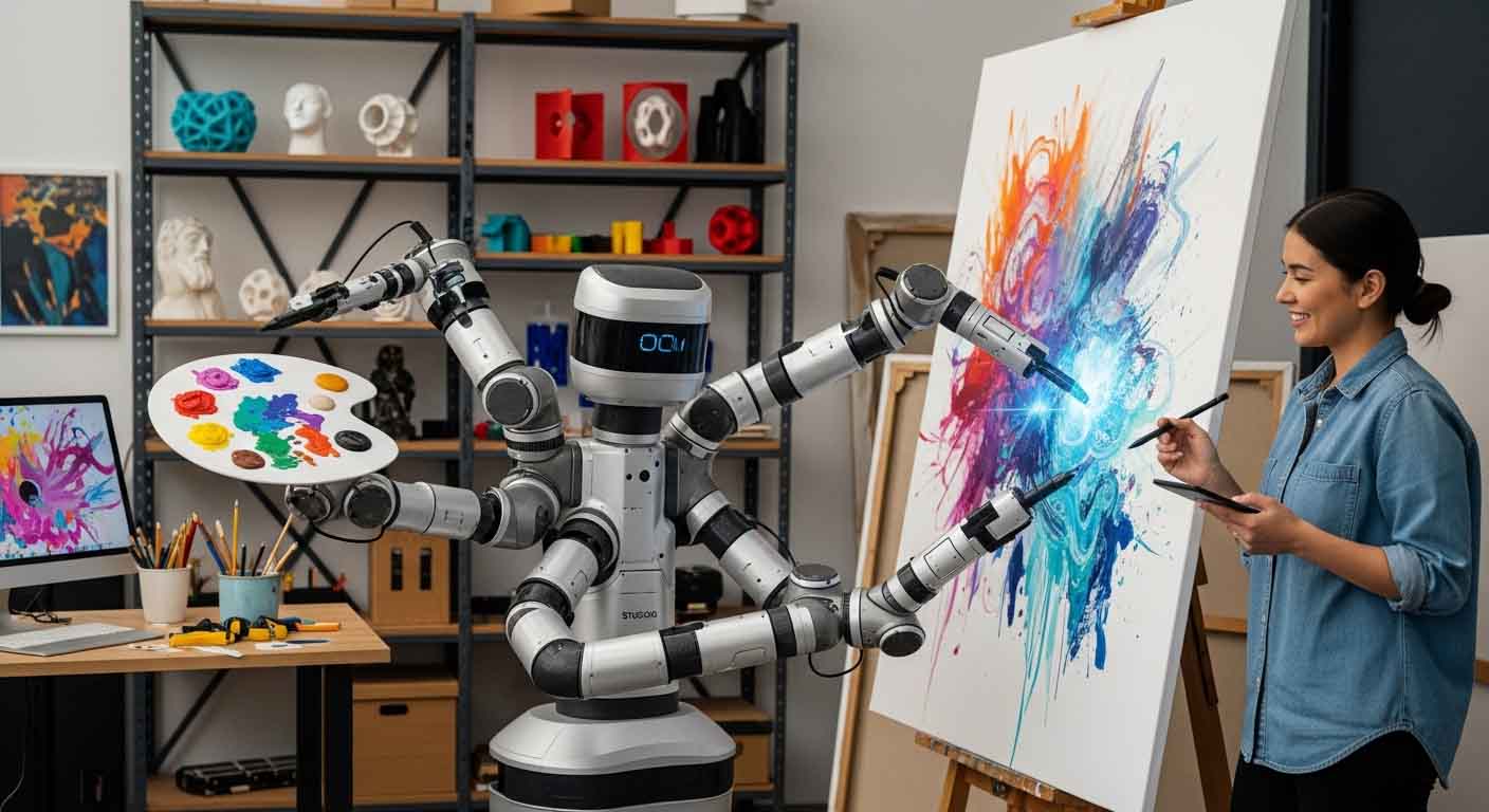 robot-assisted art creating art assisted by a robot